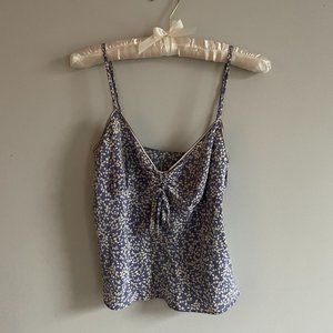 J Crew Floral Camisole Blue and White Size Small / XS